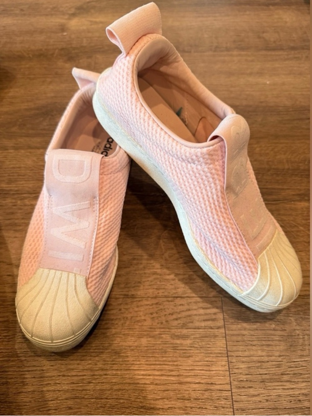 Adidas Light Pink Slip-On Sneakers with white soles - Picture 6 of 6